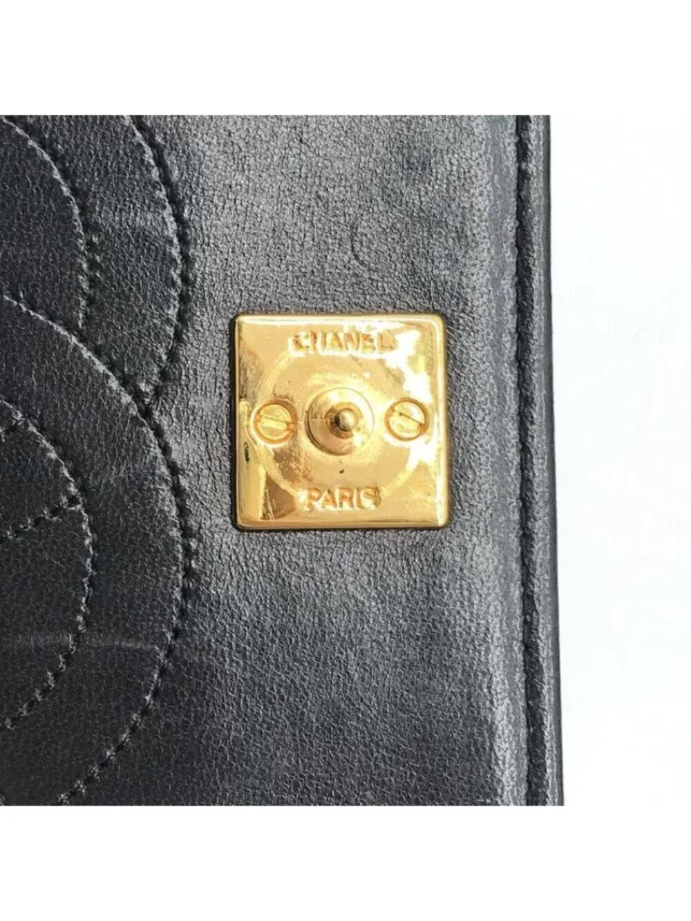 Chanel Mini Quilted CC Logo Chain Shoulder Bag Push Lock Lambskin